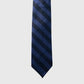 Blue and Navy Striped Tie - 8.5cm