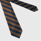 Brown and Navy Striped Tie - 8.5cm