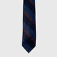 Red, Blue and Navy Striped Knit Tie - 8.5cm