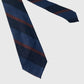 Red, Blue and Navy Striped Knit Tie - 8.5cm