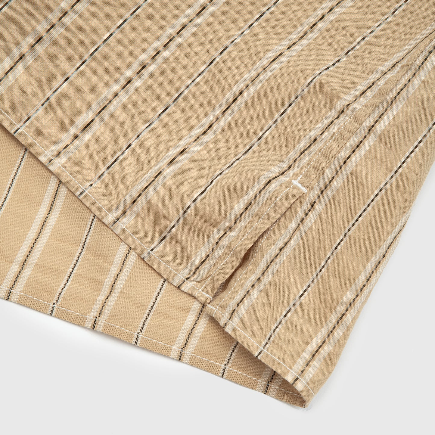 EMORY Stripped Cotton Shirt Khaki/Ecru/Grey