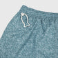 Madeira Printed Swim Trunk Leaves Blue