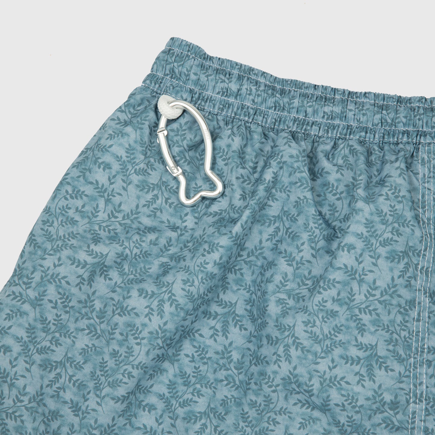 Madeira Printed Swim Trunk Leaves Blue