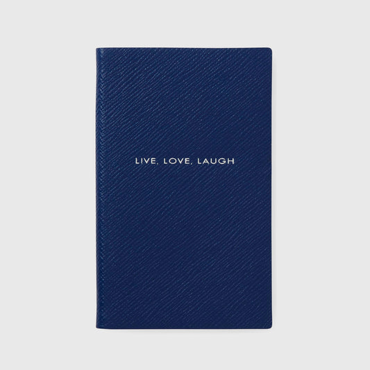 Live, Love, Laugh Panama Notebook Indigo Blue