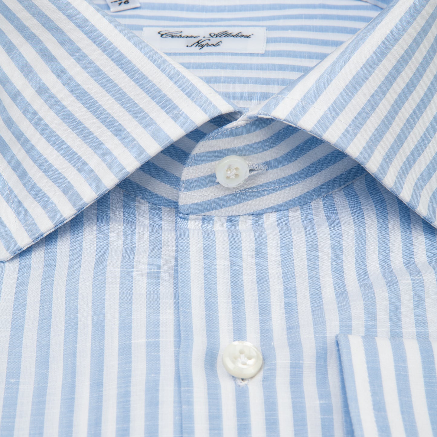 Striped Linen & Cotton Shirt with Lino Collar