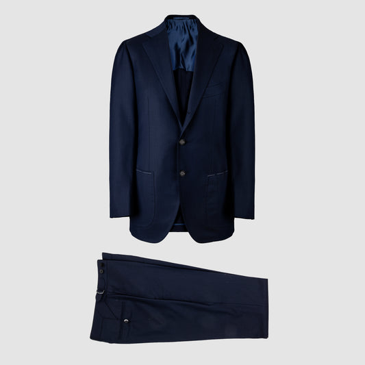 Super 150´s Navy Suit with Patch Pocket and Trouser with Side Adjuster
