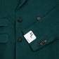 Double Breasted Jacket with Patch Pockets Green