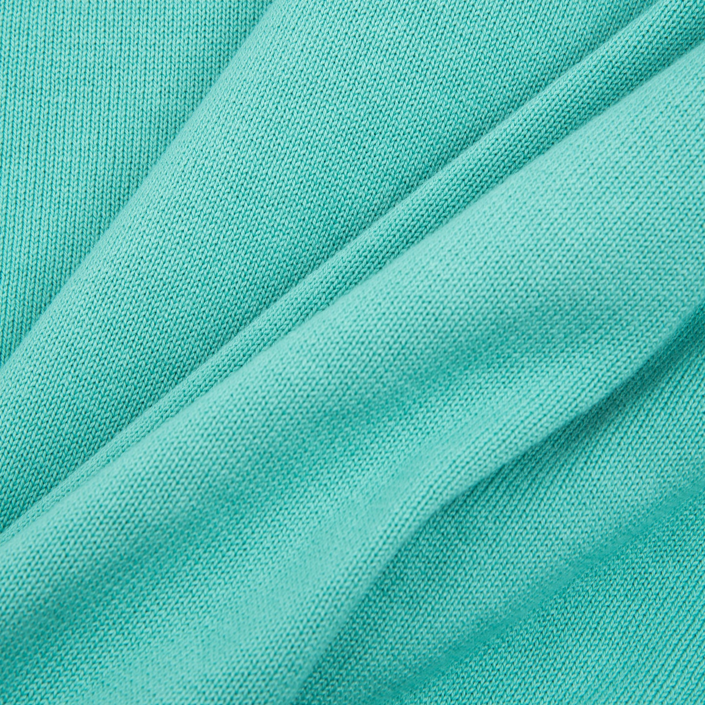 Long Sleeve Knit Polo Shirt Sweater Aqua Green