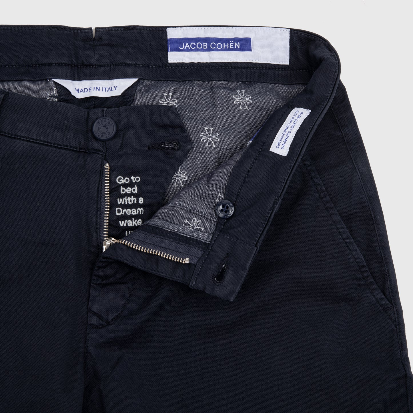 Bobby Cotton Lyocell Chino Trousers Navy
