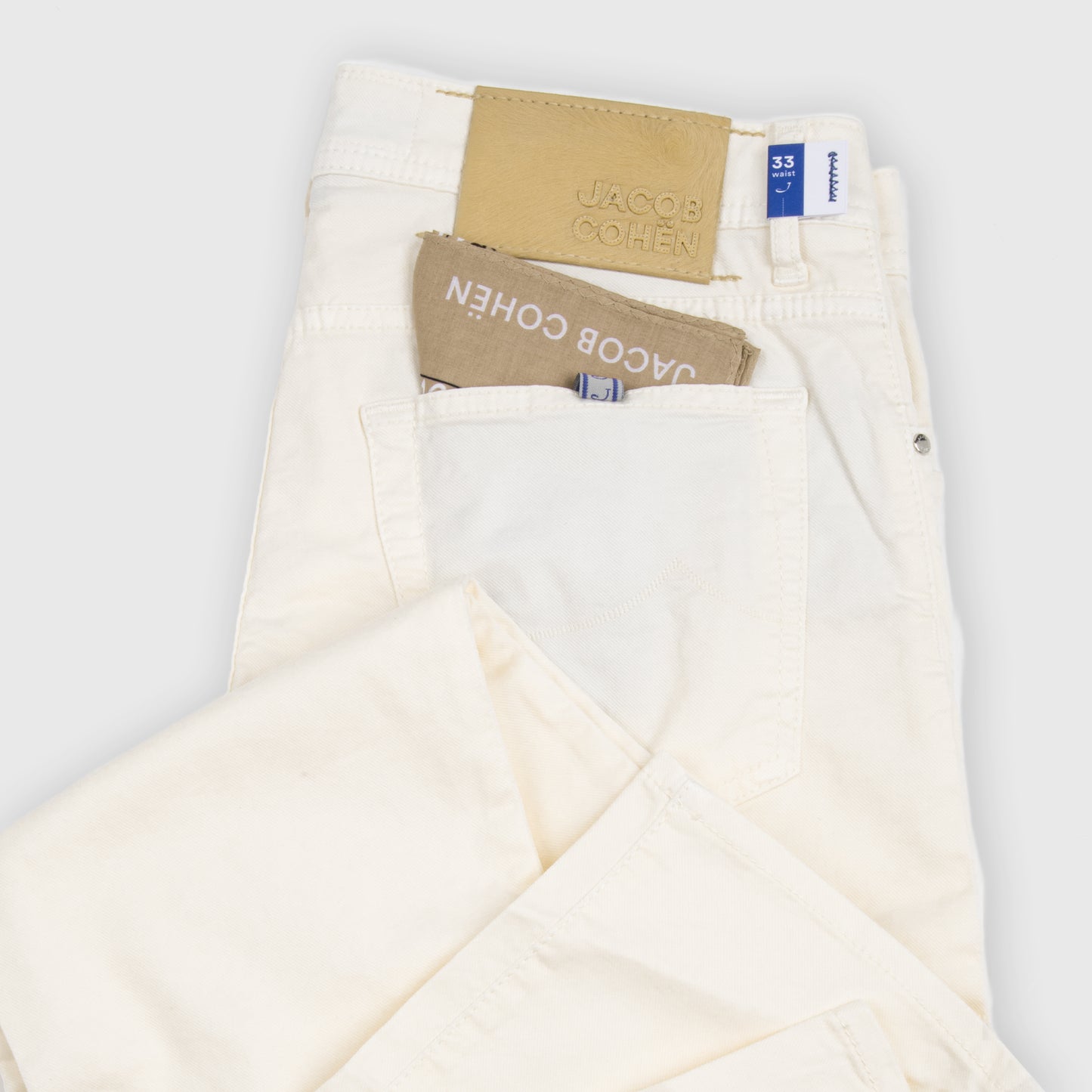 5 pocket Nick Fit, Cotton Lyocell Trousers Sand