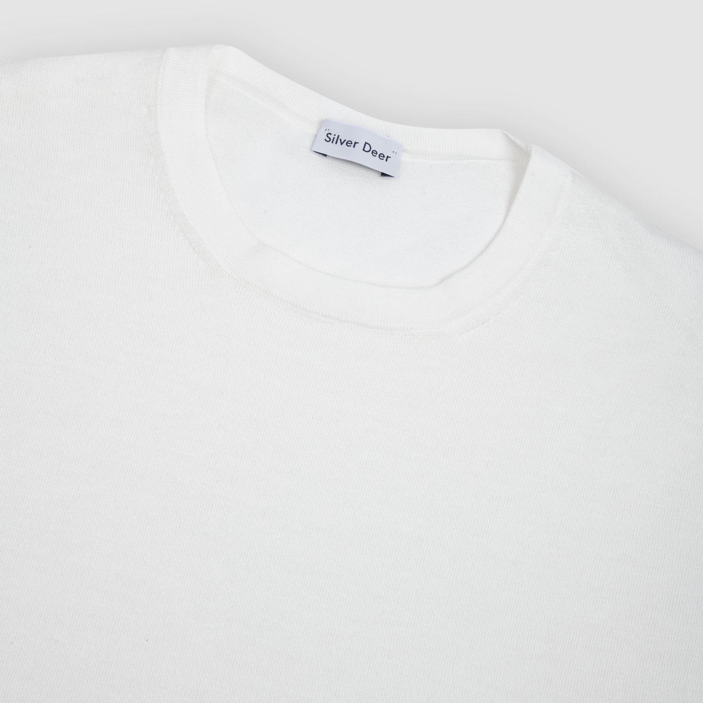 Knit Fine Gauge T-Shirt - White