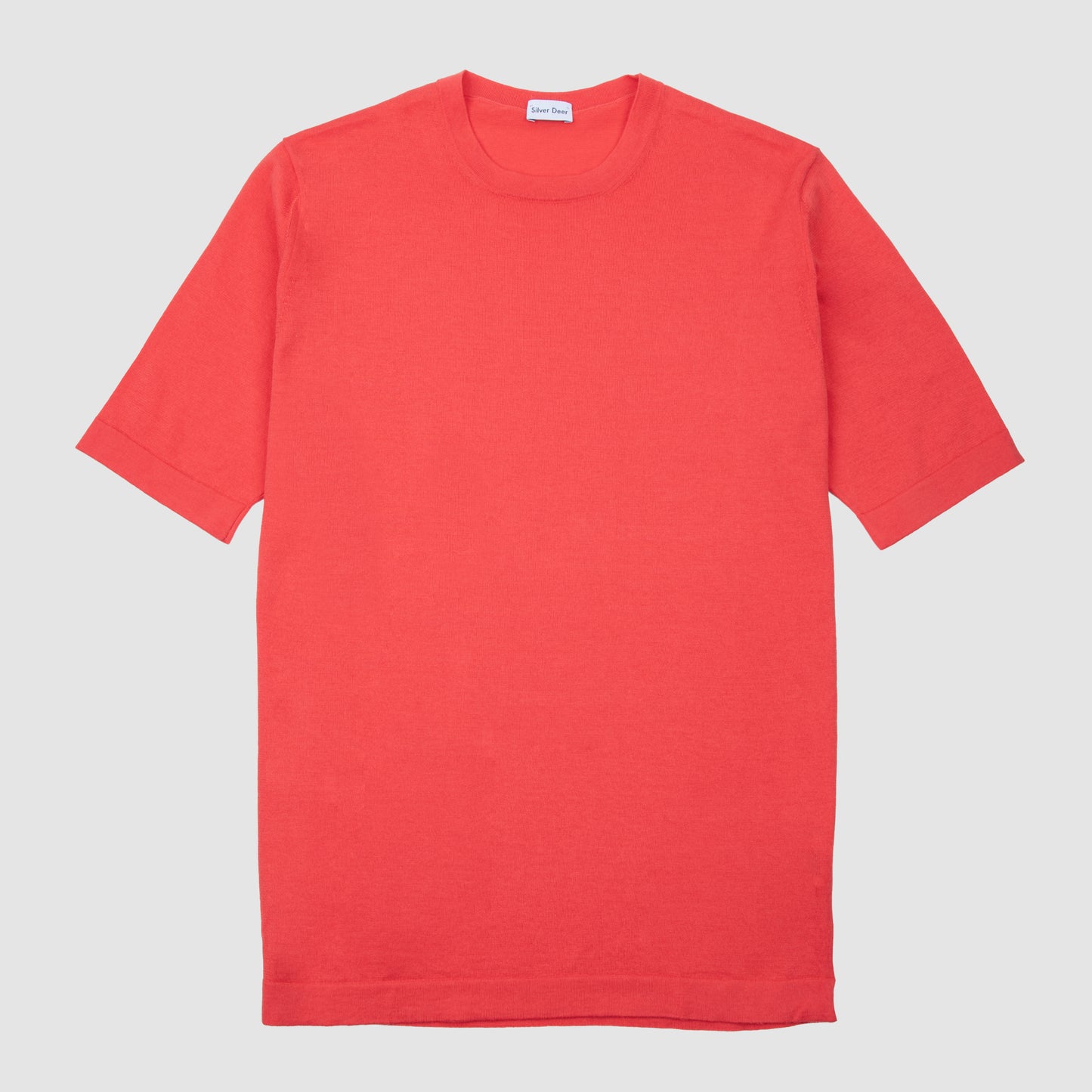 Knit Fine Gauge T-Shirt - Coral