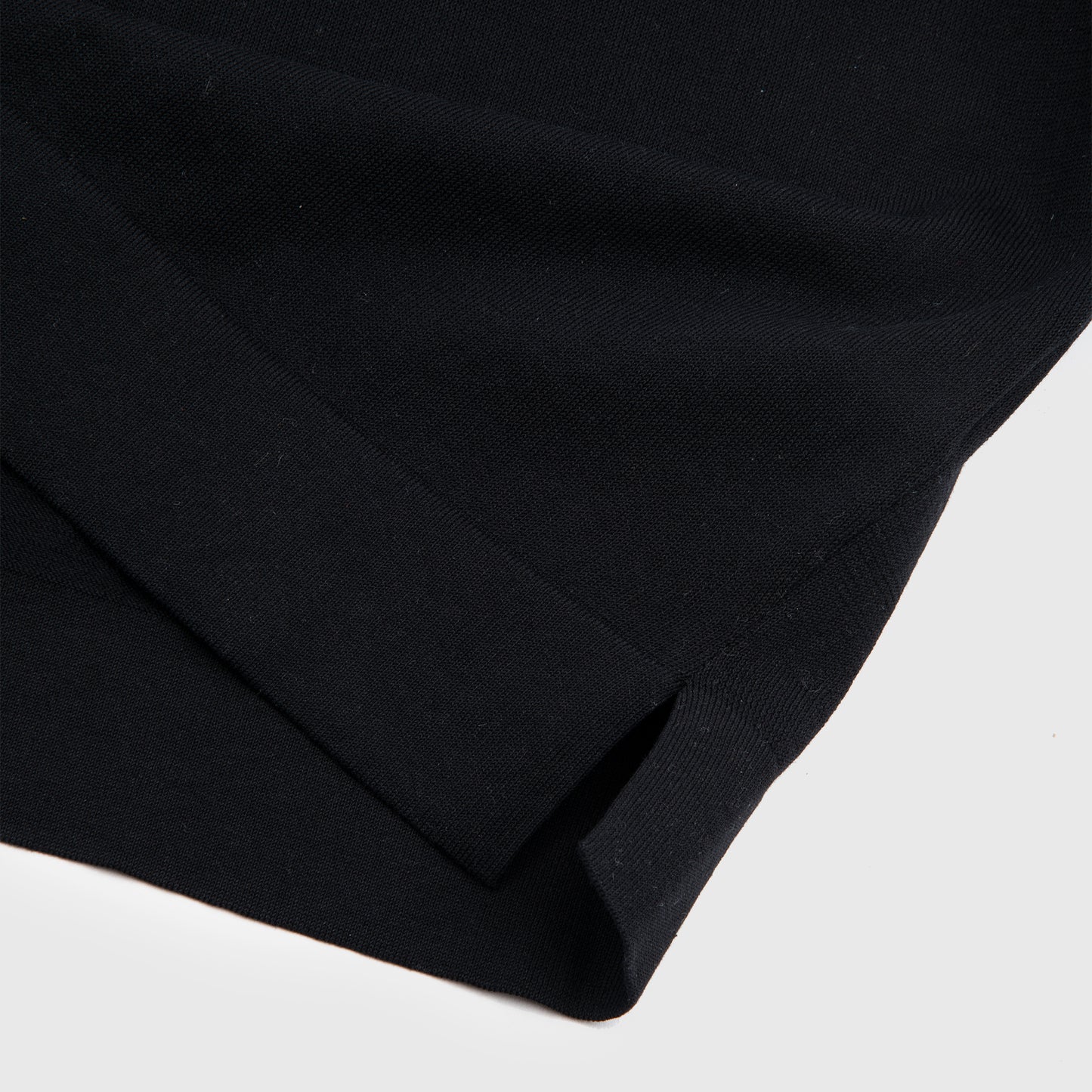 Short Sleeve 3/4 Zip Polo Shirt Black