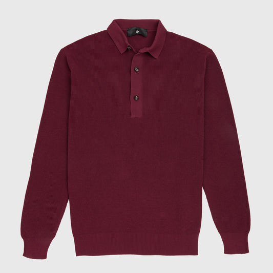 Long Sleeve Knit Polo