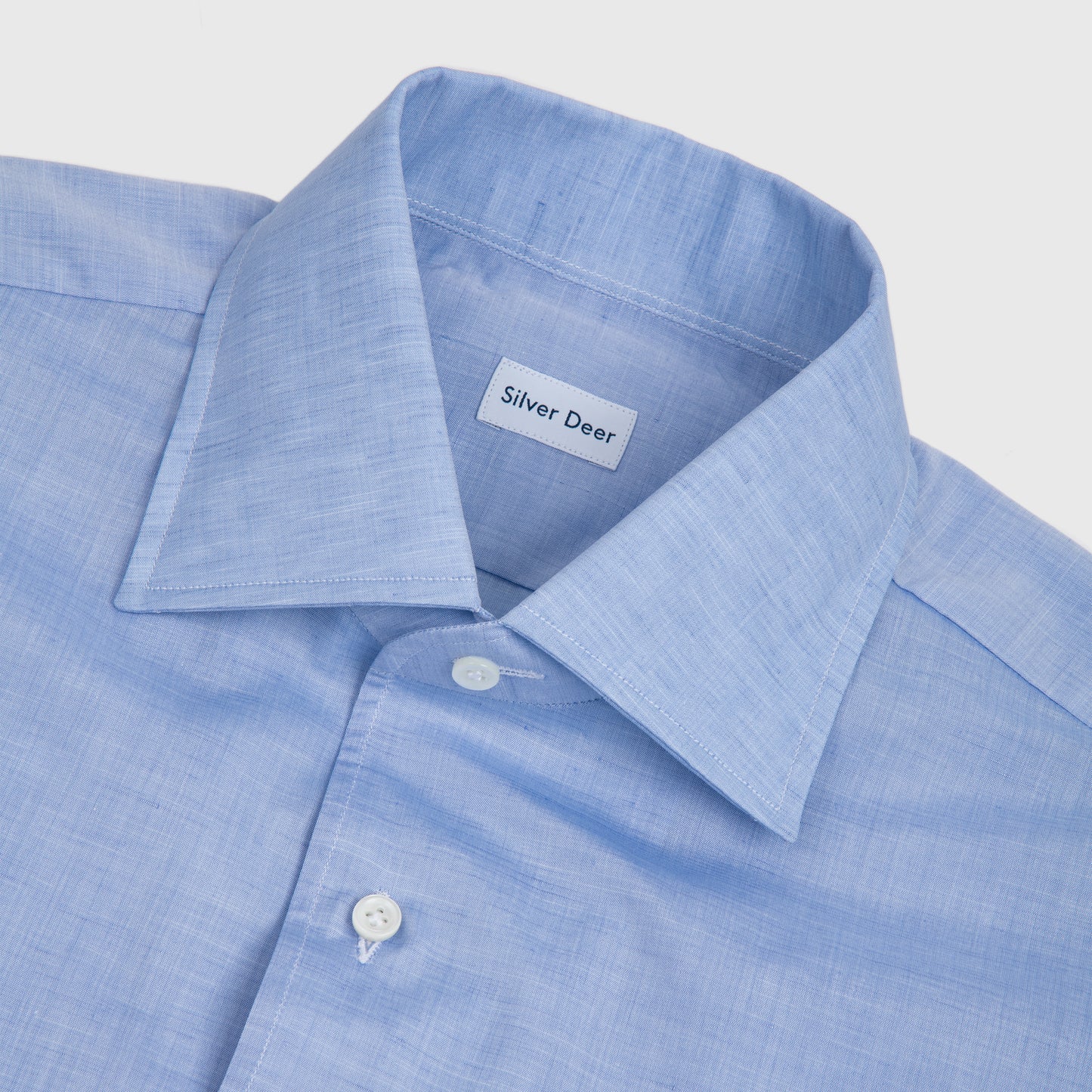 Carlo Riva Cotton Linen Double Shirt Blue