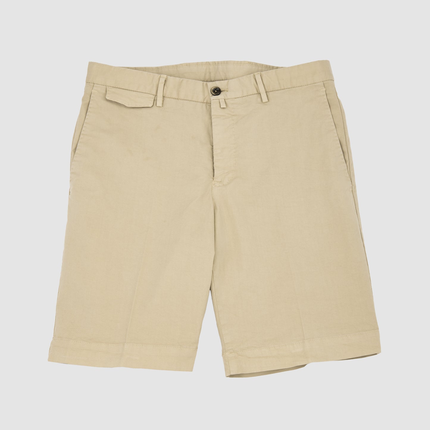 Shorts in Lighweight Stretch Cotton Stone