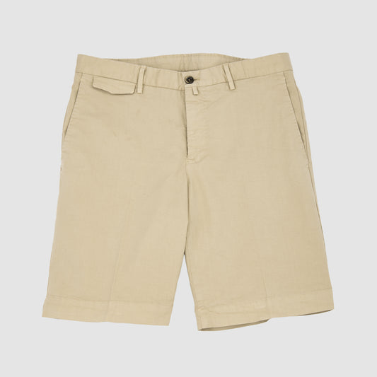 Shorts in Lighweight Stretch Cotton Stone