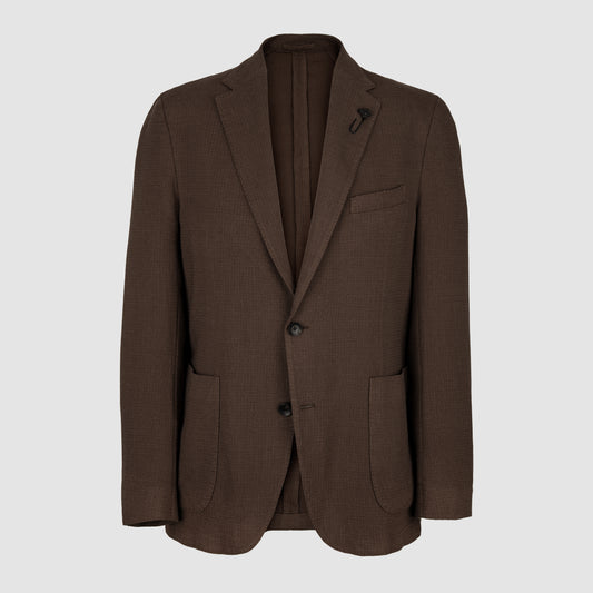 Wool and Silk Single Breasted Jacket - Beige