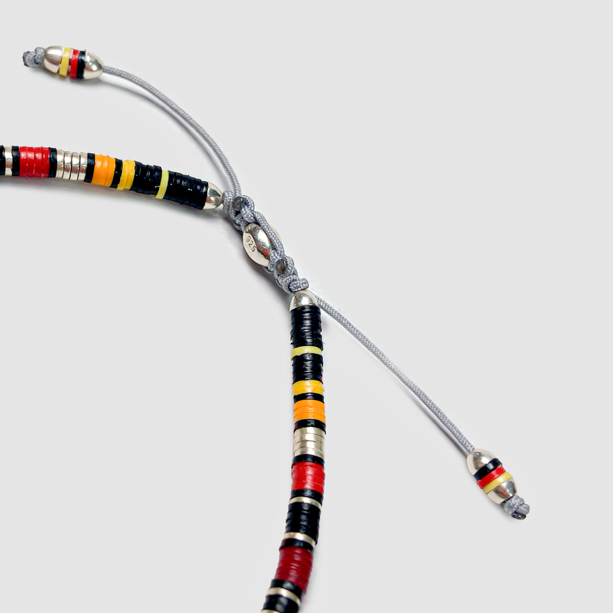 Rlzon In Burgundy Pattern Beads with Sliver Discs