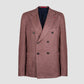 Capri Cahmere and Silk Jersey Double Breasted Jacket Burgandy