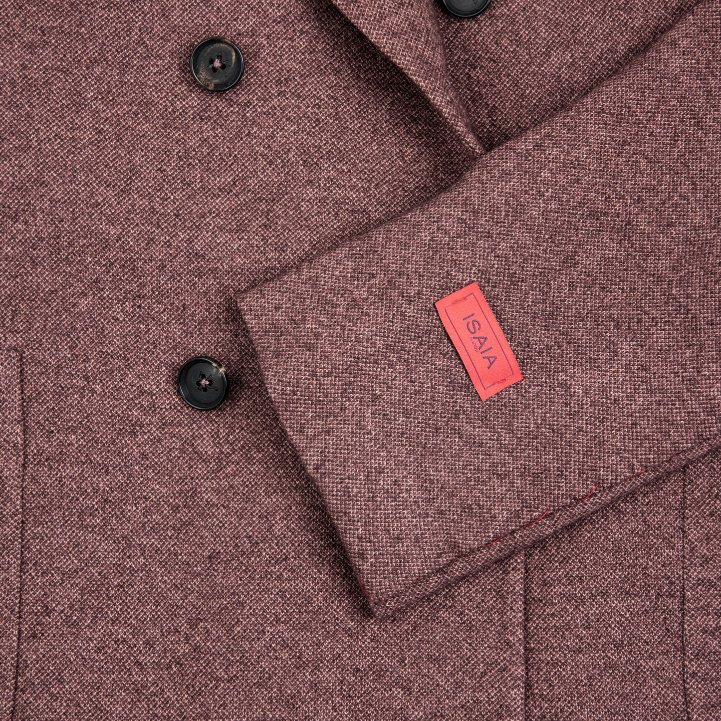 Capri Cahmere and Silk Jersey Double Breasted Jacket Burgandy