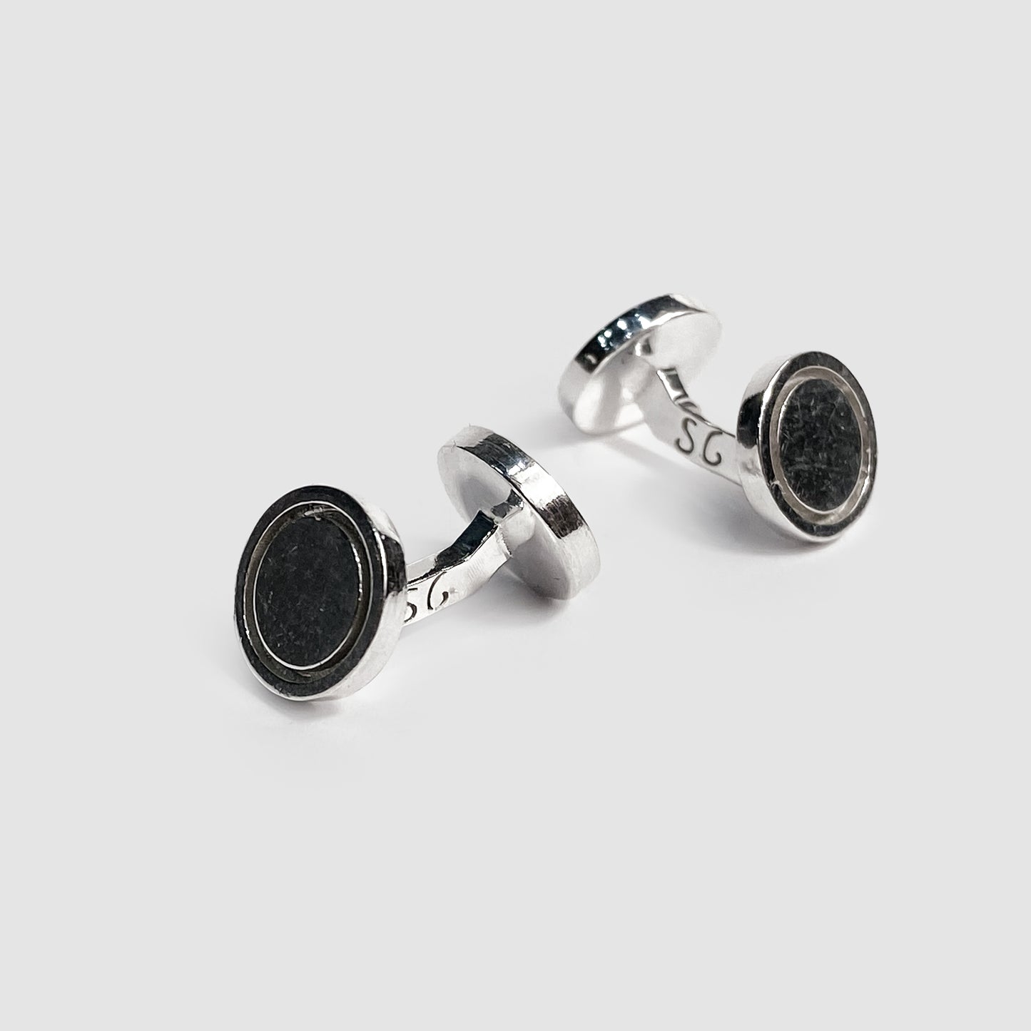 Silver Circle, Sterling Silver Cufflinks
