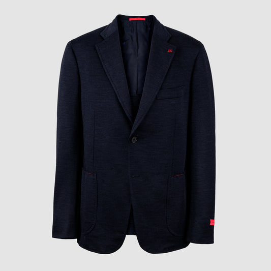 Capri Single Breasted Navy Jersey Jacket