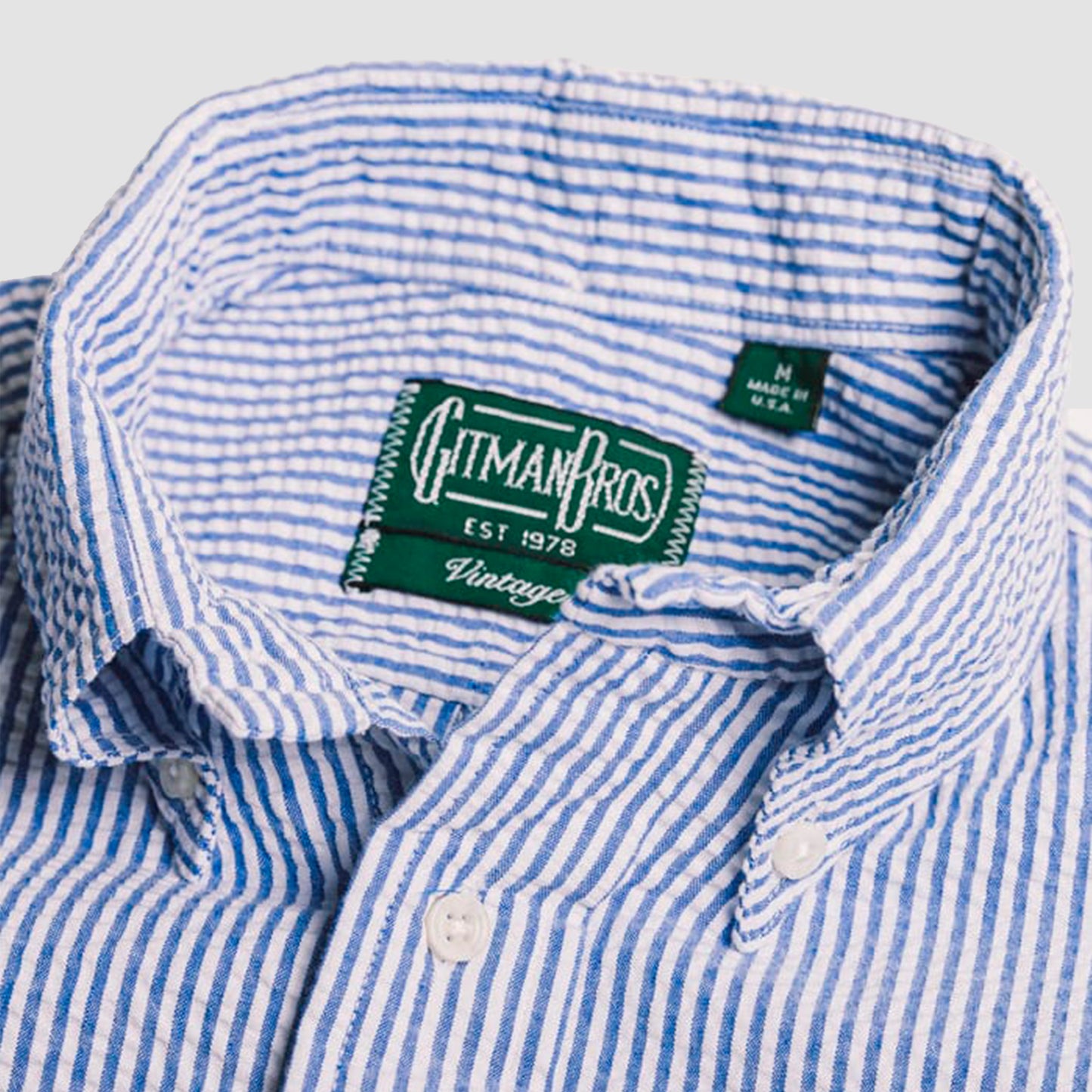 Seersucker Button-Down Stripe Shirt