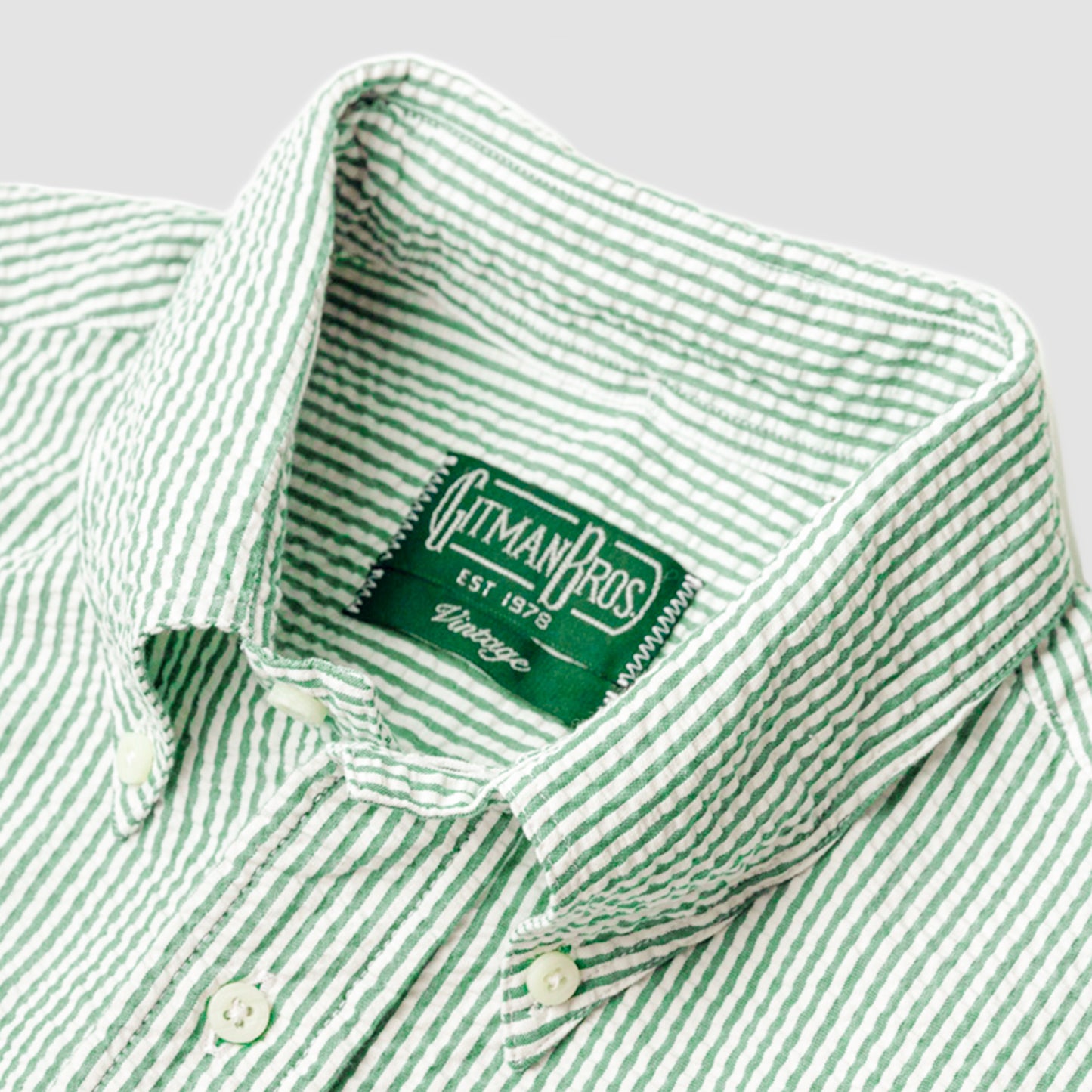Seersucker Button-Down Stripe Shirt