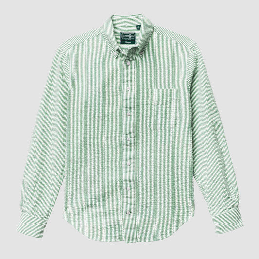 Seersucker Button-Down Stripe Shirt