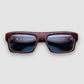 Cleavon 57, Breccia Blue Lenses,Light Gold Hardwear