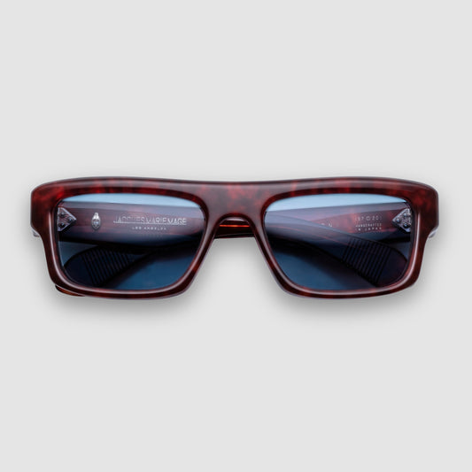 Cleavon 57, Breccia Blue Lenses,Light Gold Hardwear