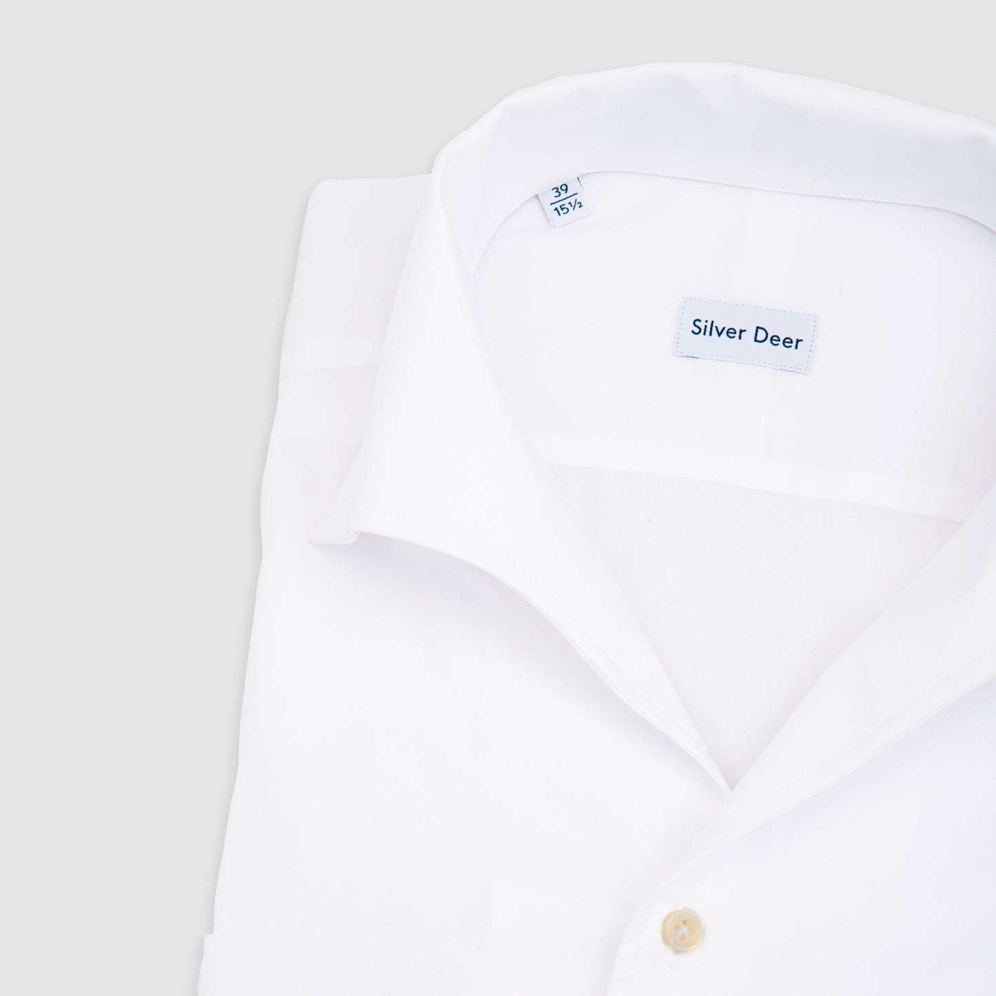 Double Button Down Twill Sportshirt White