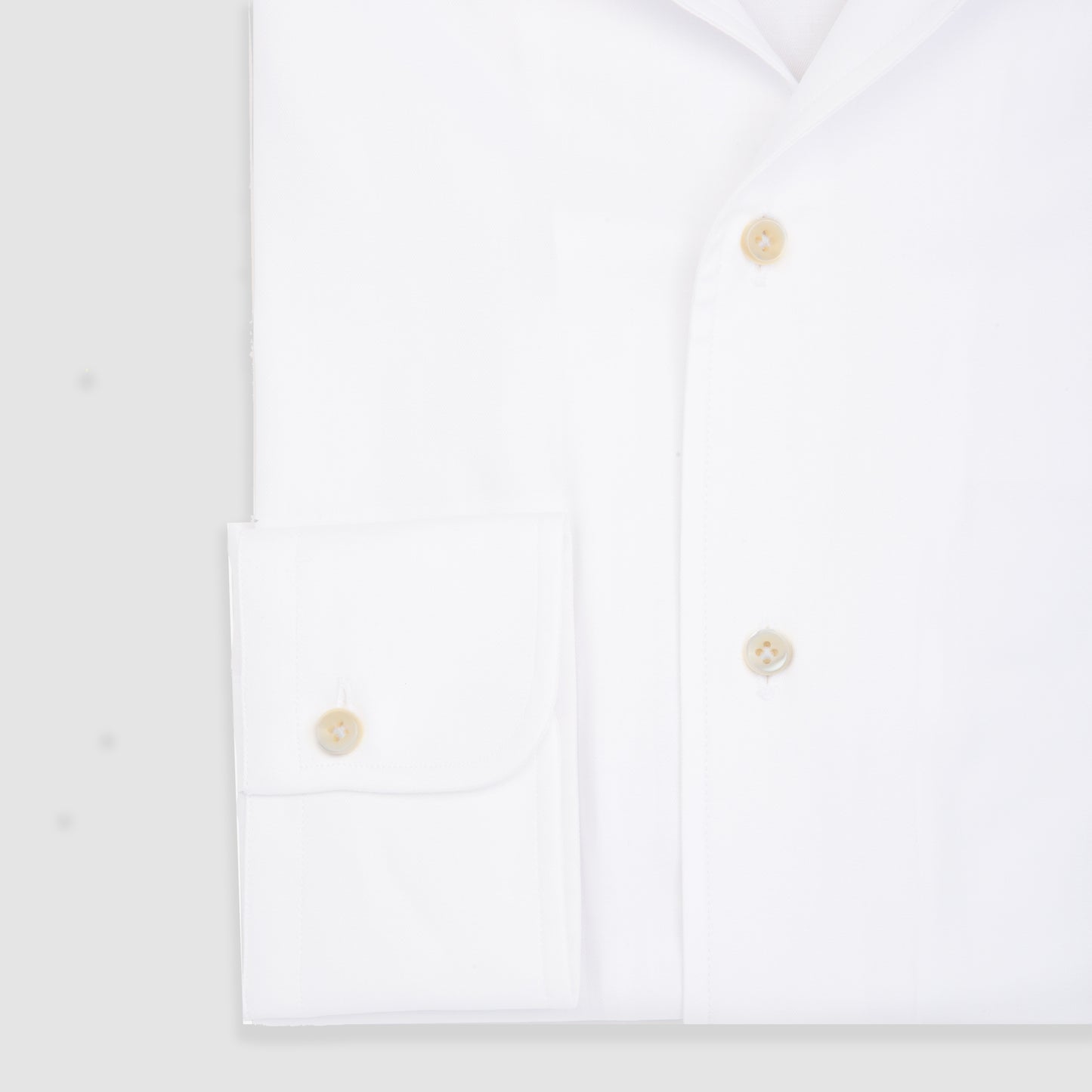 Double Button Down Twill Sportshirt White