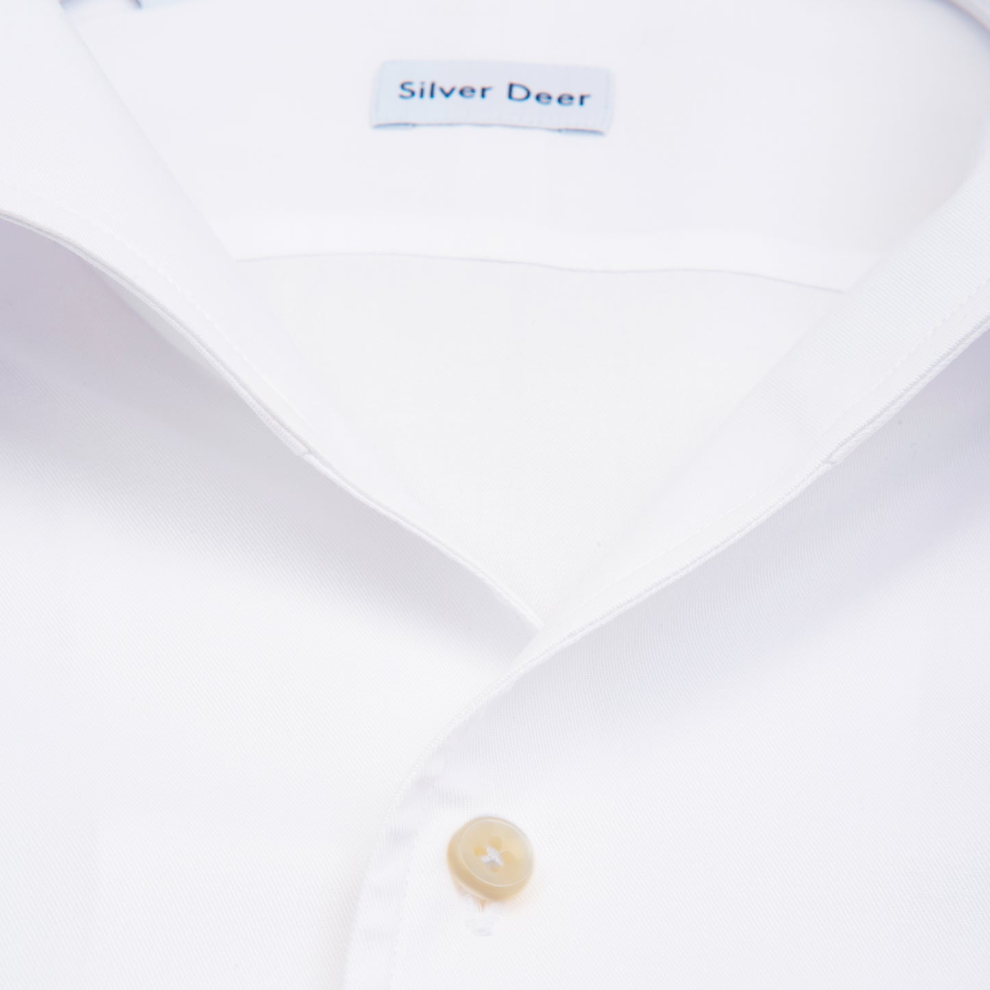 Double Button Down Twill Sportshirt White