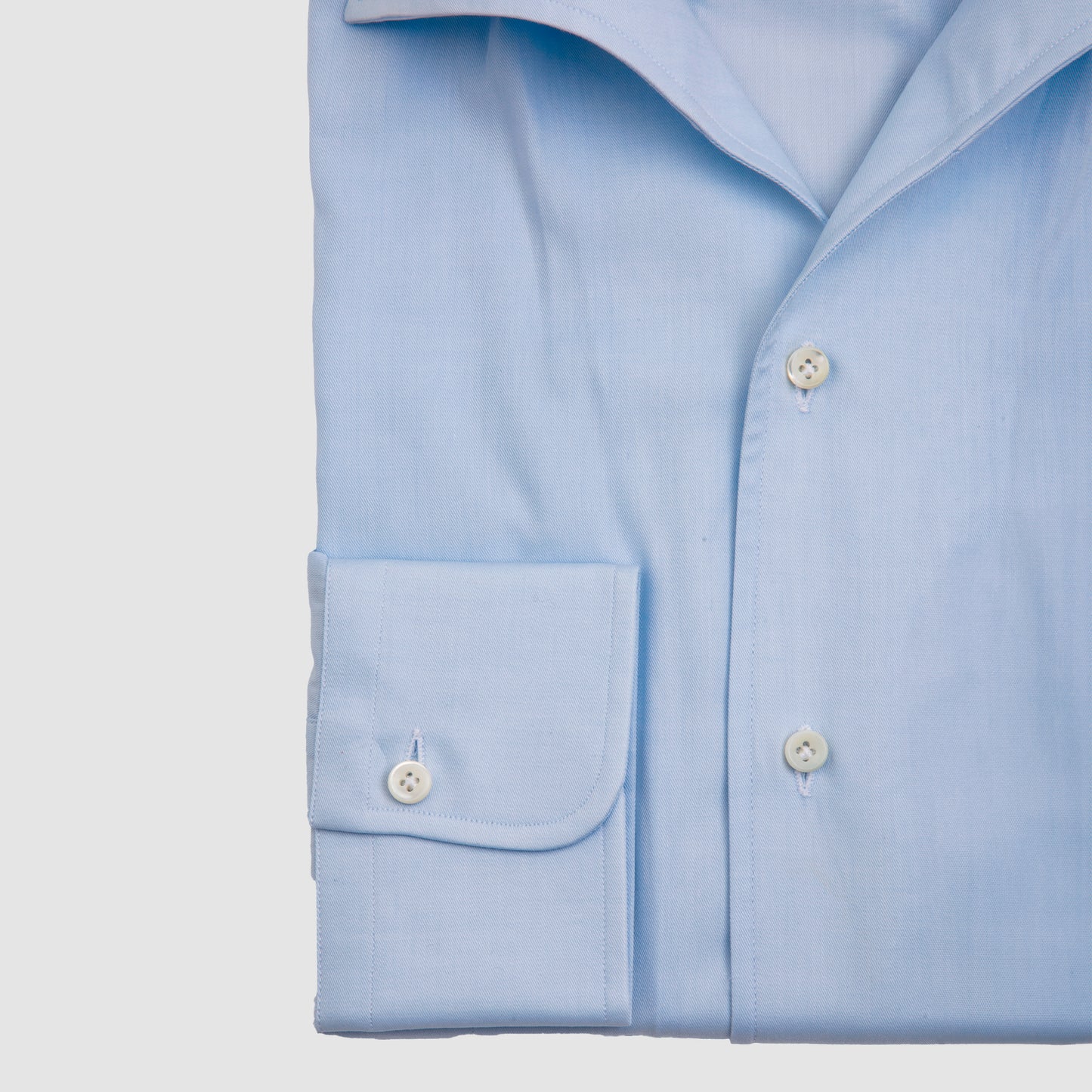 Double Button Down Twill Sportshirt Blue
