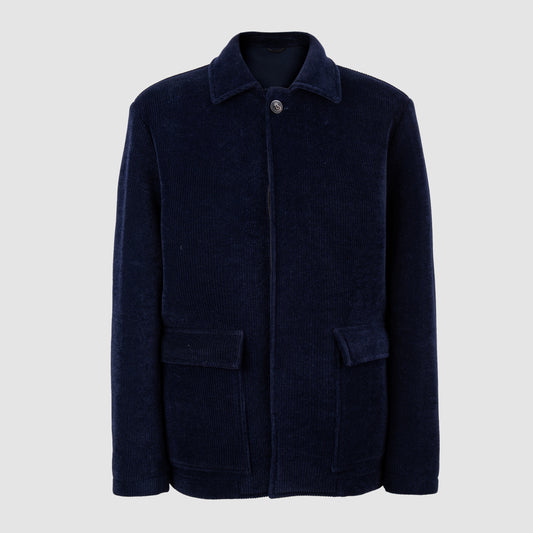 Unlined Micro Corduroy Shirt Jacket Navy