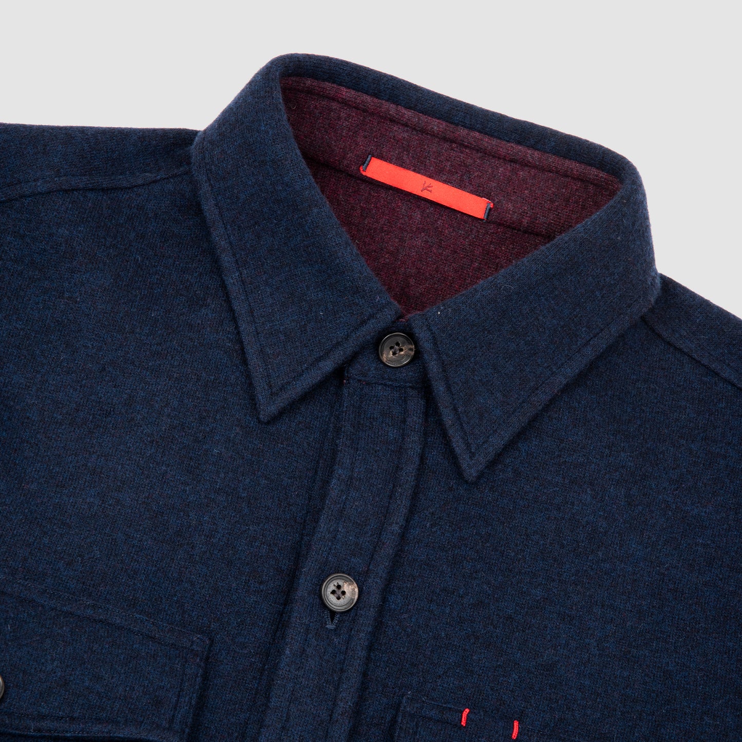 Double Face Cashmere Overshirt Navy