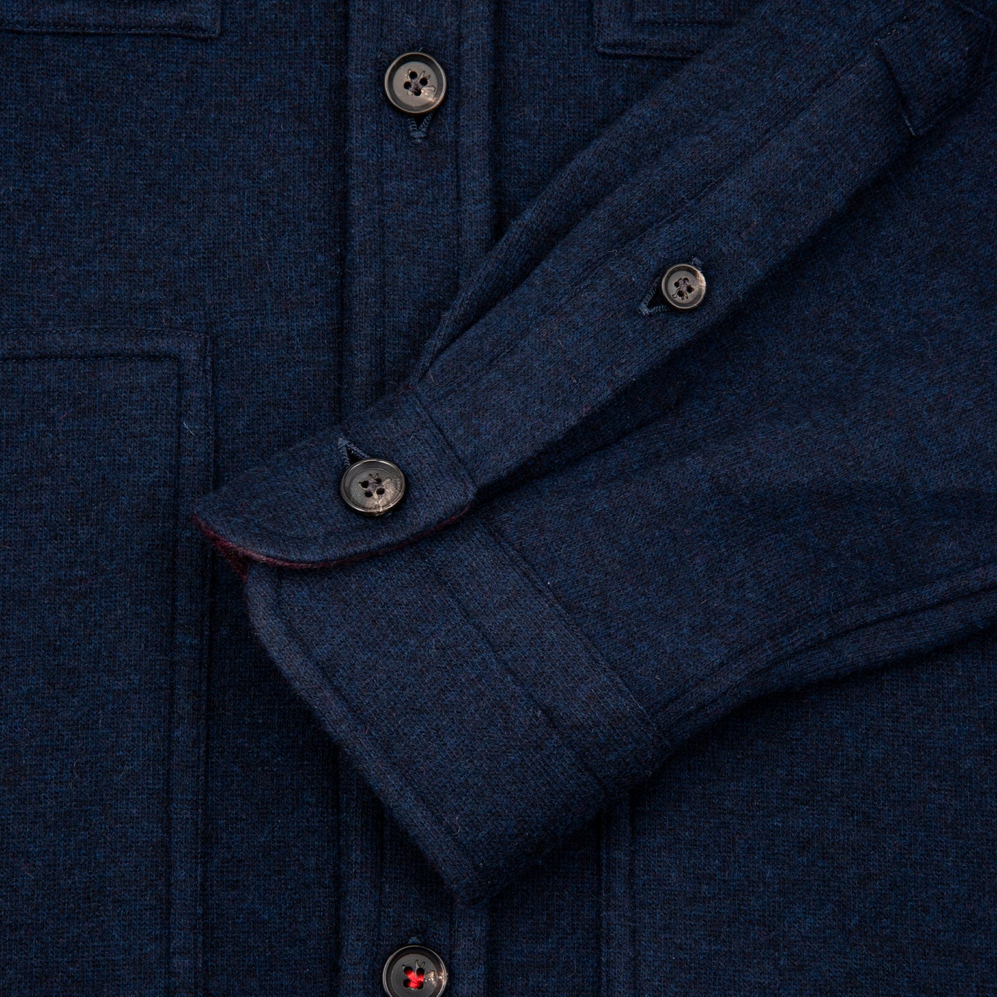 Double Face Cashmere Overshirt Navy
