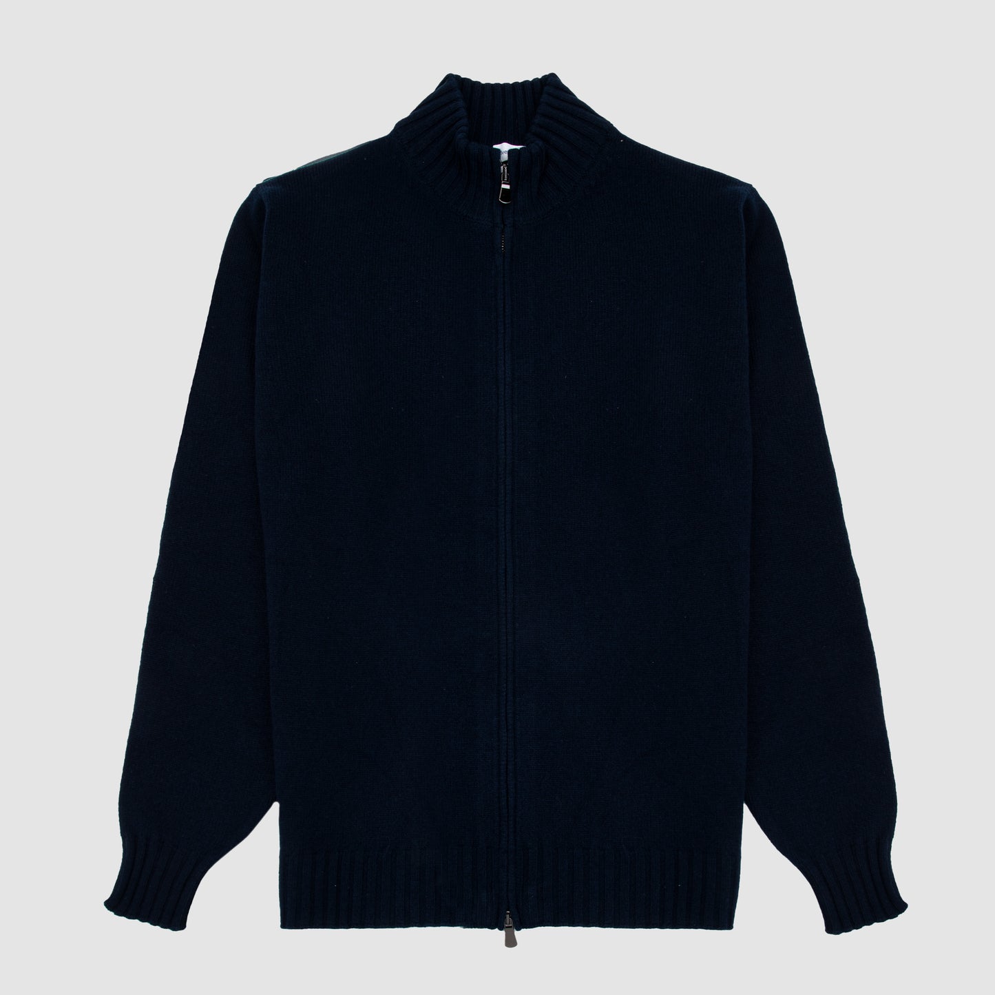 Full Zip Cardigan Wool Cashmere Blue
