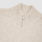 Full Zip Cardigan Wool Cashmere Cream