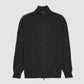 Full Zip Cardigan Wool Cashmere Dark Grey Melange