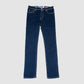 5 Pocket Bard Straignt Fit with Green Patch Jeans Dark Blue