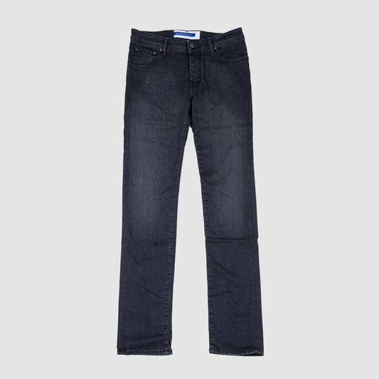 5 Pockek Nick Super Slim Fit with Black Patch Jeans - Mid Black