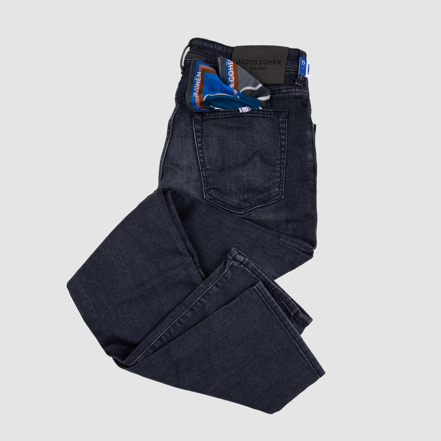 5 Pockek Nick Super Slim Fit with Black Patch Jeans - Mid Black