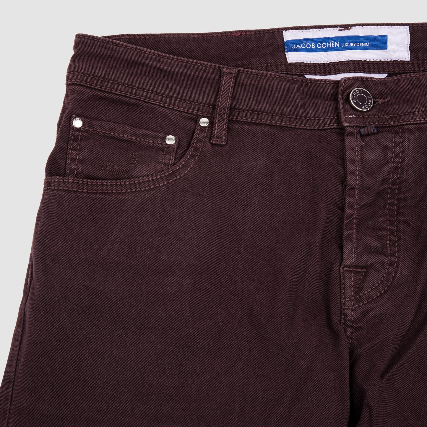 5 pocket Nick Super Slim Fit Sportpants Burgundy