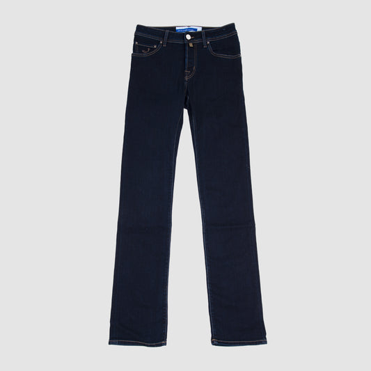 5 Pocket Nick Super Slim Fit with Grey Patch Jeans - Dark Blue