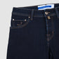 5 Pocket Nick Super Slim Fit with Grey Patch Jeans - Dark Blue