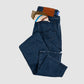 5 Pocket Bard Straight Fit with Orange Patch Jeans Mid Blue