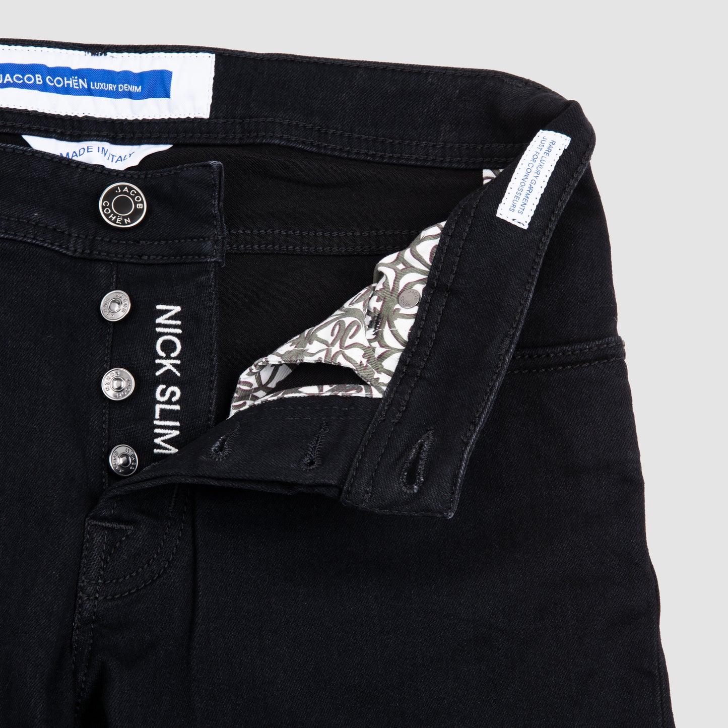 5 Pocket Nick Super Slim Fit with Black Patch Jeans - Black